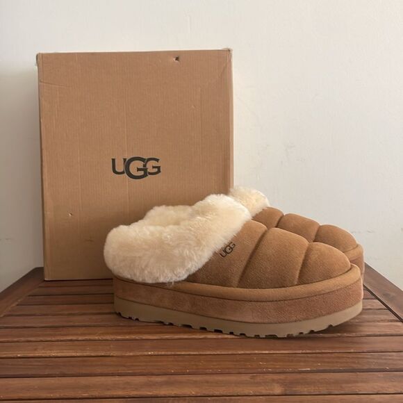 UGG Tazzlita Slip On Cozy Slippers Chestnut USA Women Size 11/UK 9/EU 42 - Picture 2 of 14